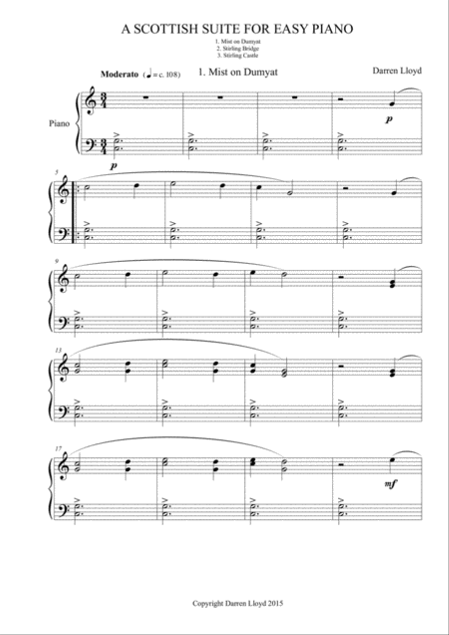 Scottish Suite - For Easy Piano Easy Piano scores gallery preview page 1
