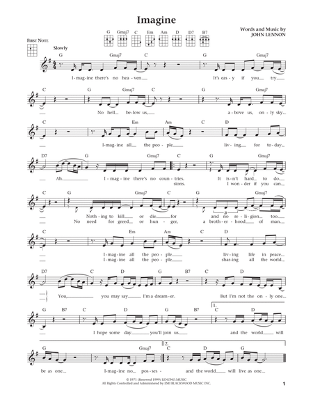 Imagine (from The Daily Ukulele) (arr. Liz and Jim Beloff)