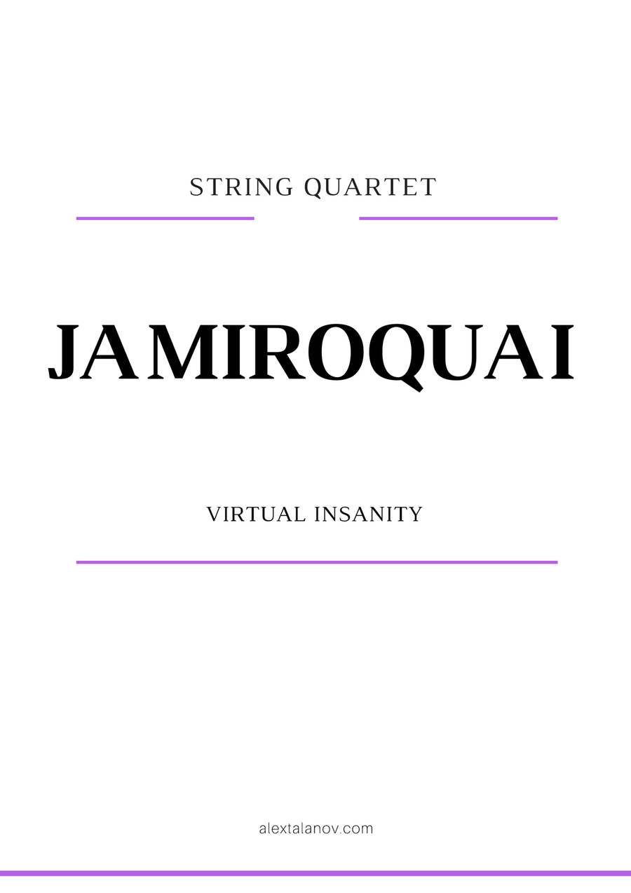 Virtual Insanity String Quartet scores gallery preview page 1