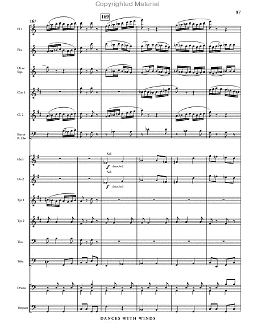 Dances with Winds Concert Band scores gallery preview page 103