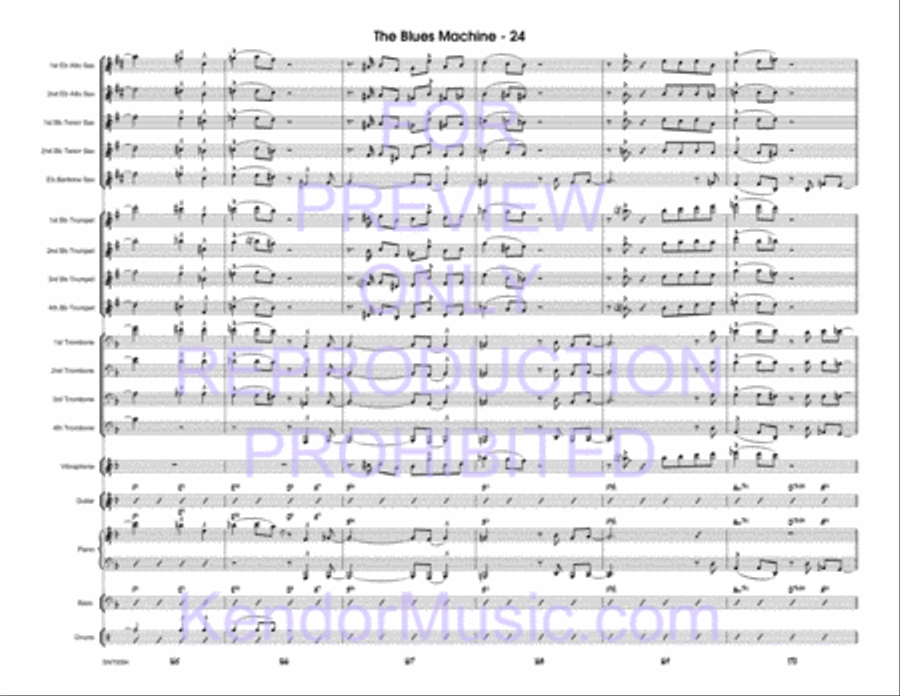 Blues Machine, The Blues Machine, The Jazz Ensemble scores gallery preview page 25