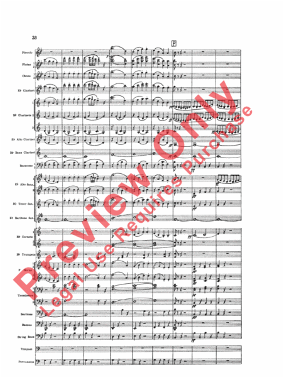 Marriage of Figaro Overture Concert Band scores gallery preview page 31