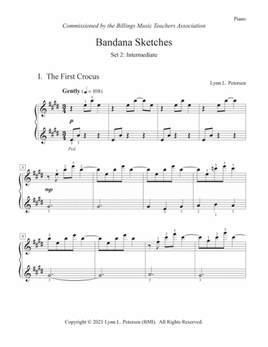 Bandana Sketches (Set 2 - Intermediate) - piano solo image number null