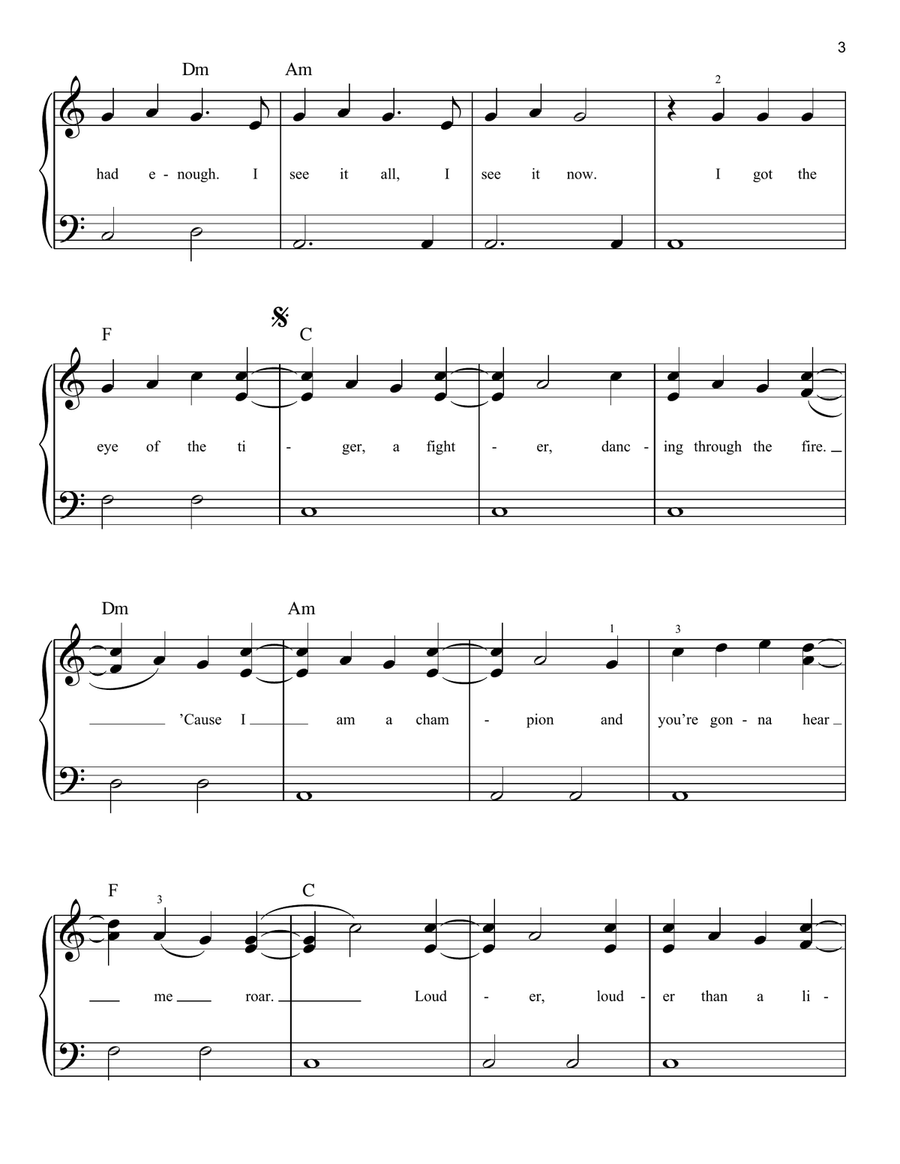 Roar Easy Piano scores gallery preview page 3