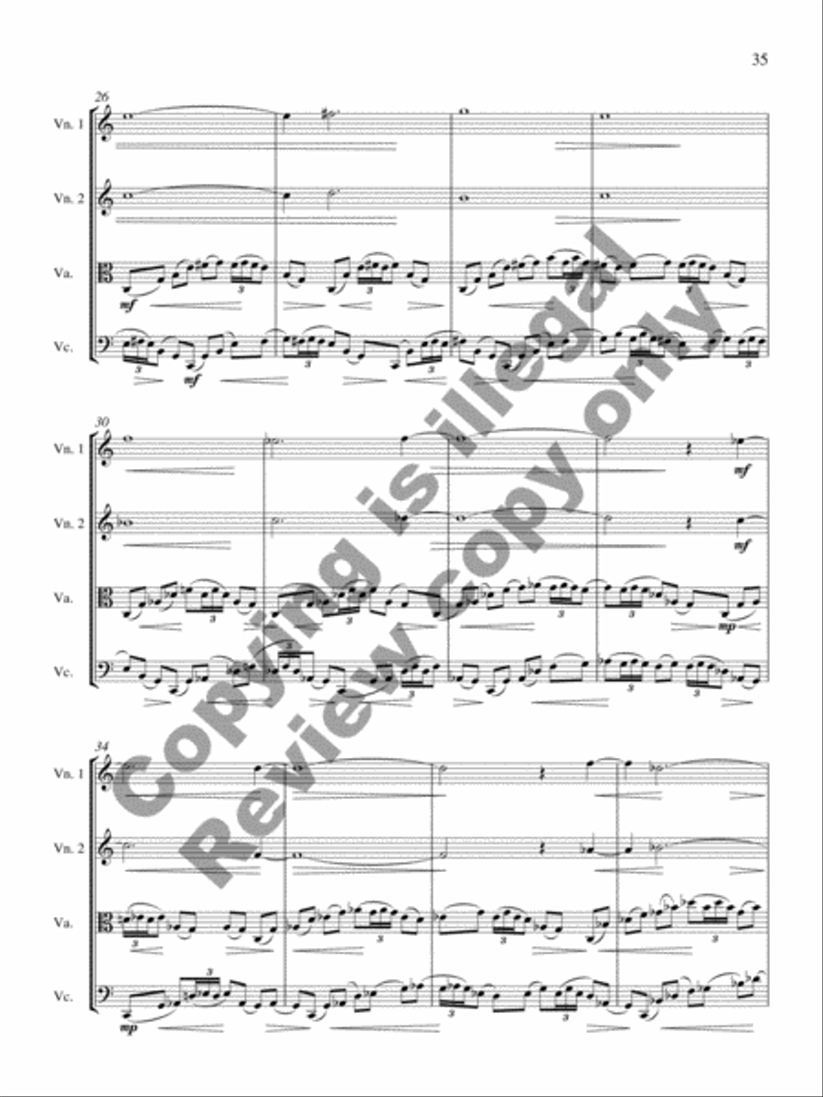 String Quartet No. 5 (Bel Canto) String Quartet scores gallery preview page 19