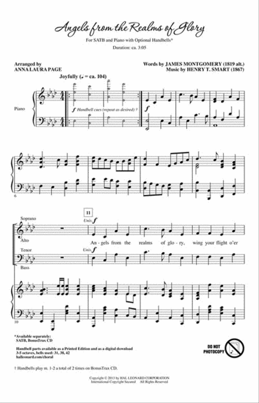 Angels from the Realms of Glory 4-Part scores gallery preview page 2