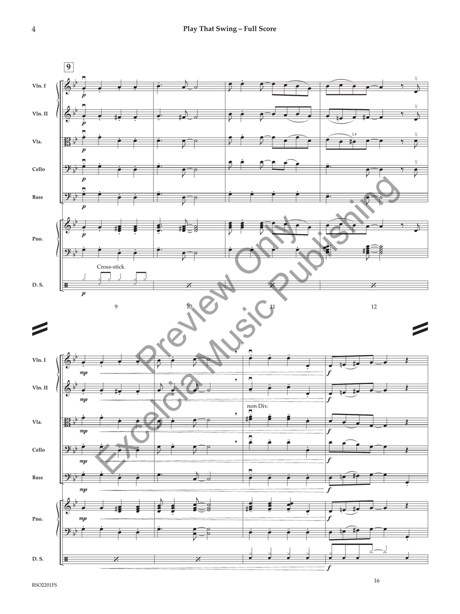 Play That Swing String Orchestra scores gallery preview page 3