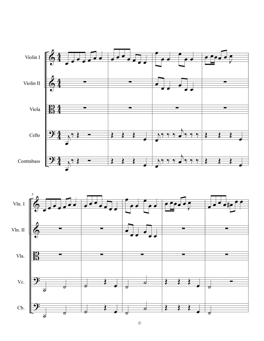 Adagio for Two String Quartet scores gallery preview page 1