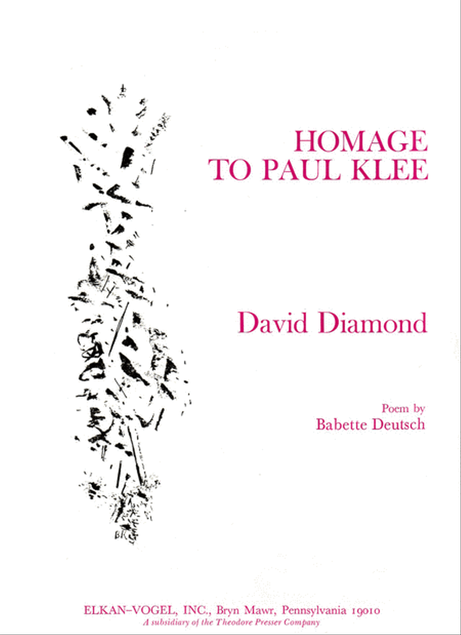 Homage To Paul Klee Chamber Music scores gallery preview page 1