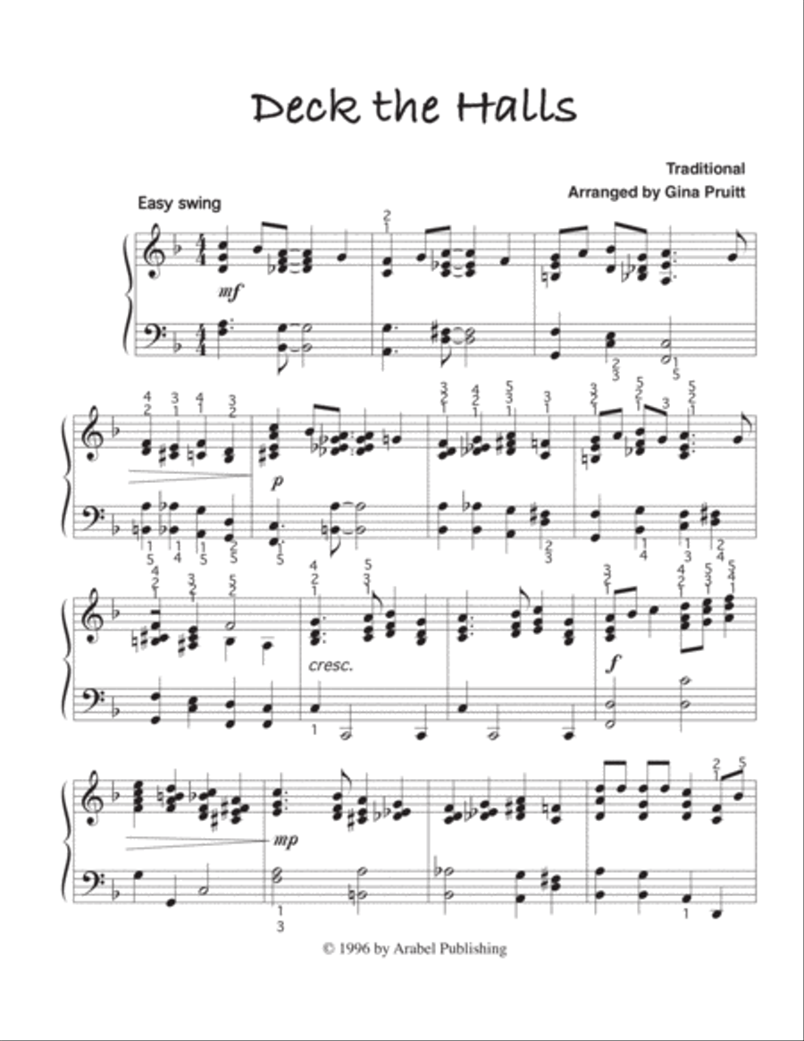 More Jazz Christmas Piano Solo scores gallery preview page 3