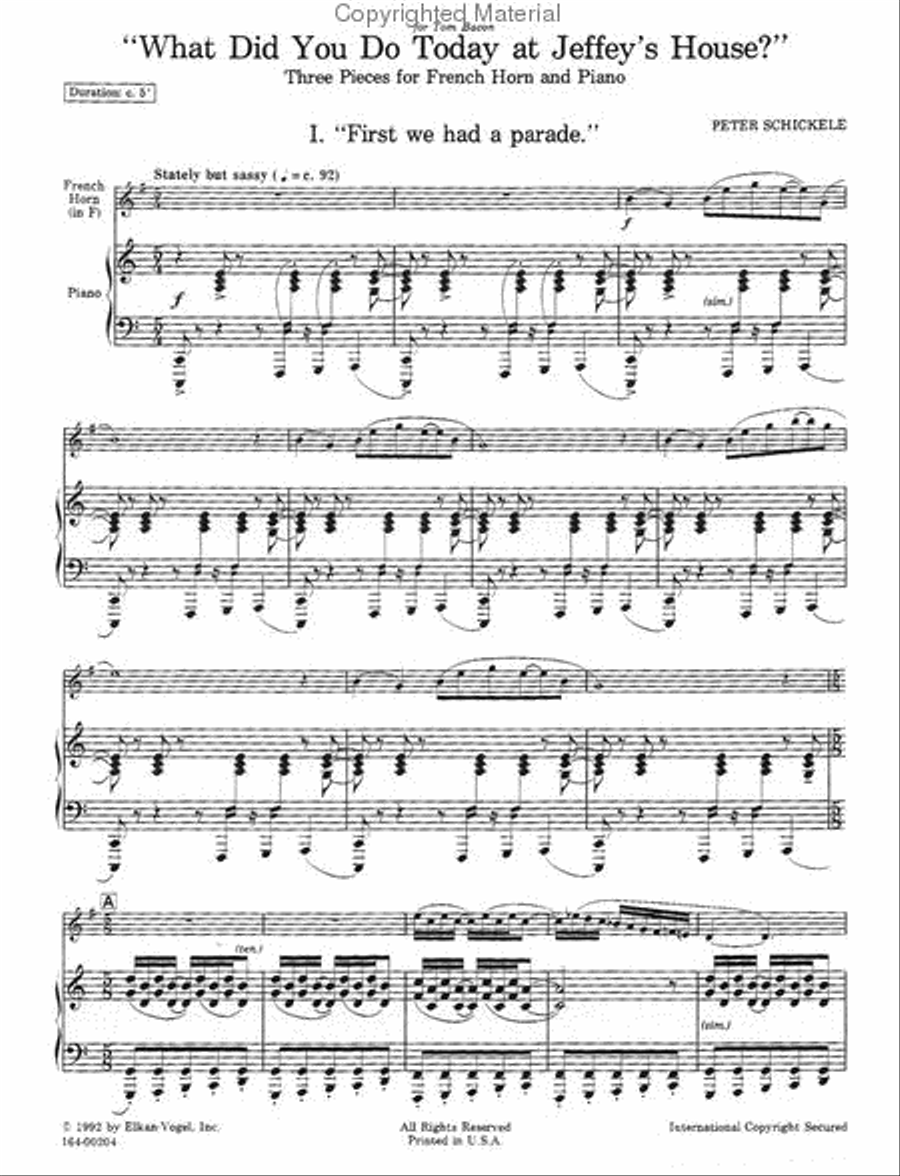 What Did You Do Today At Jeffey's House? Chamber Music scores gallery preview page 2