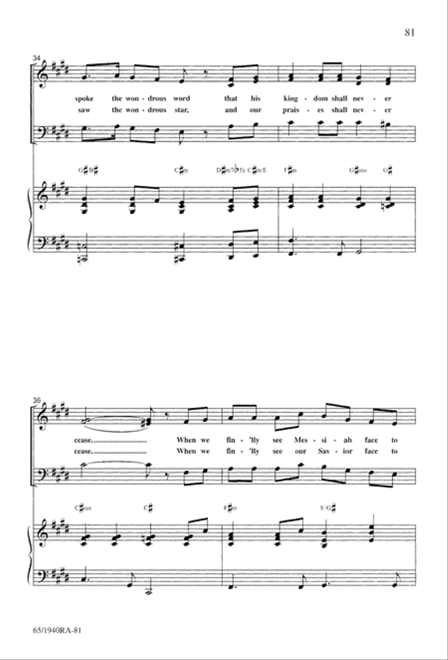 We Will Know Peace 3-Part scores gallery preview page 83
