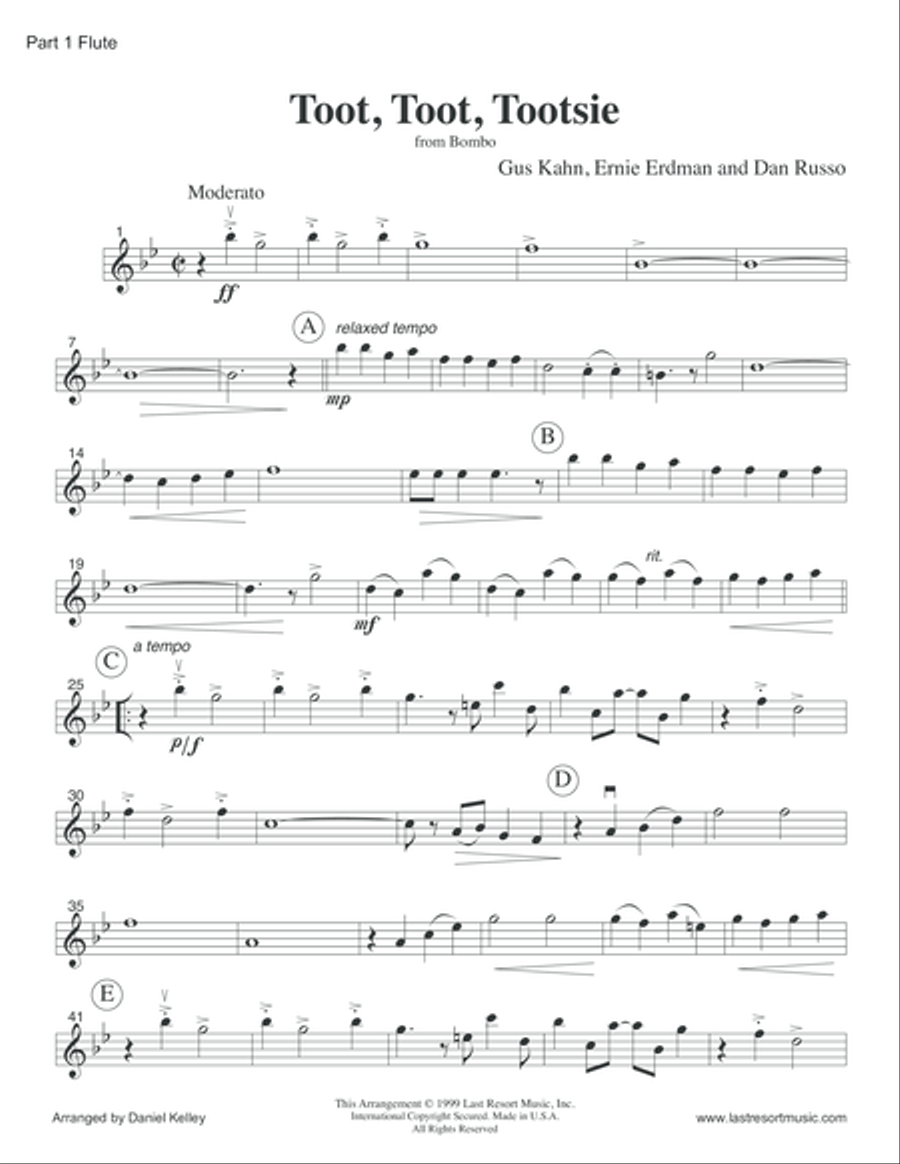 Toot, Toot, Tootsie for Woodwind Trio Woodwind Trio scores gallery preview page 4