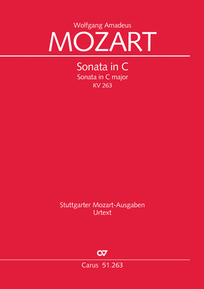 Book cover for Sonata in C major
