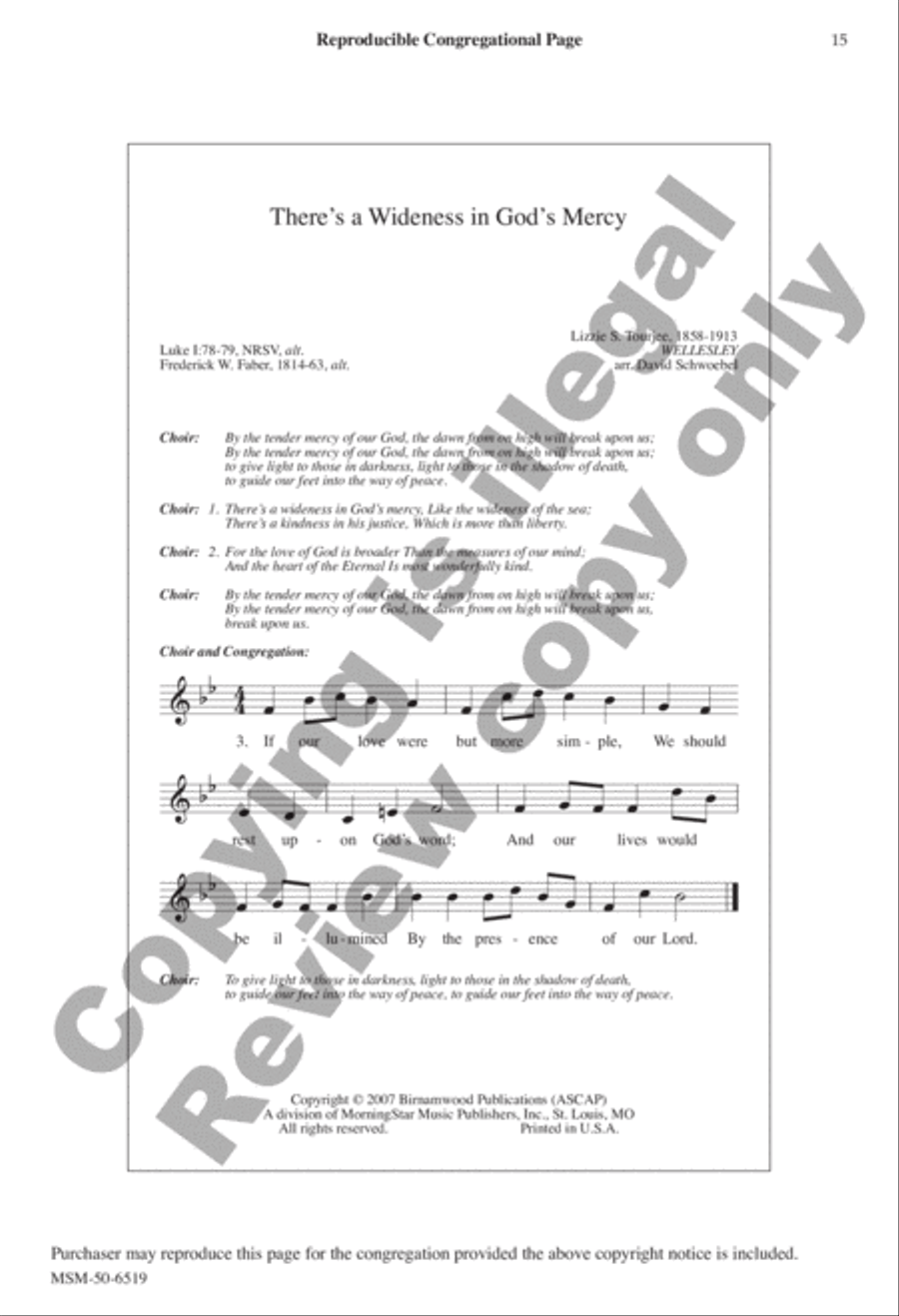 There's a Wideness in God's Mercy 4-Part scores gallery preview page 15