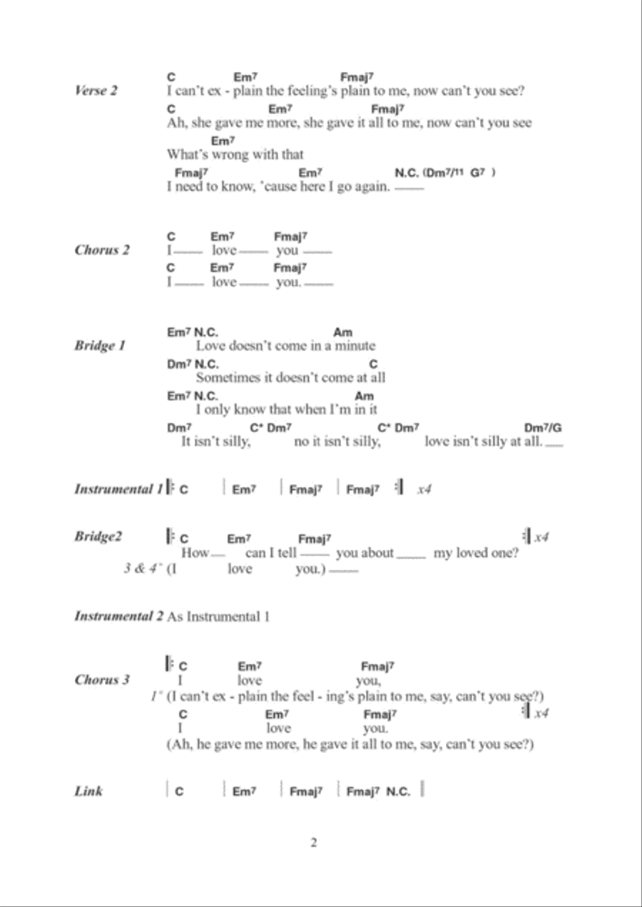 Silly Love Songs Acoustic Guitar scores gallery preview page 2