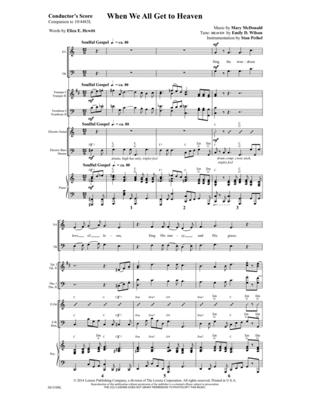 When We All Get to Heaven - Brass and Rhythm Score and Parts