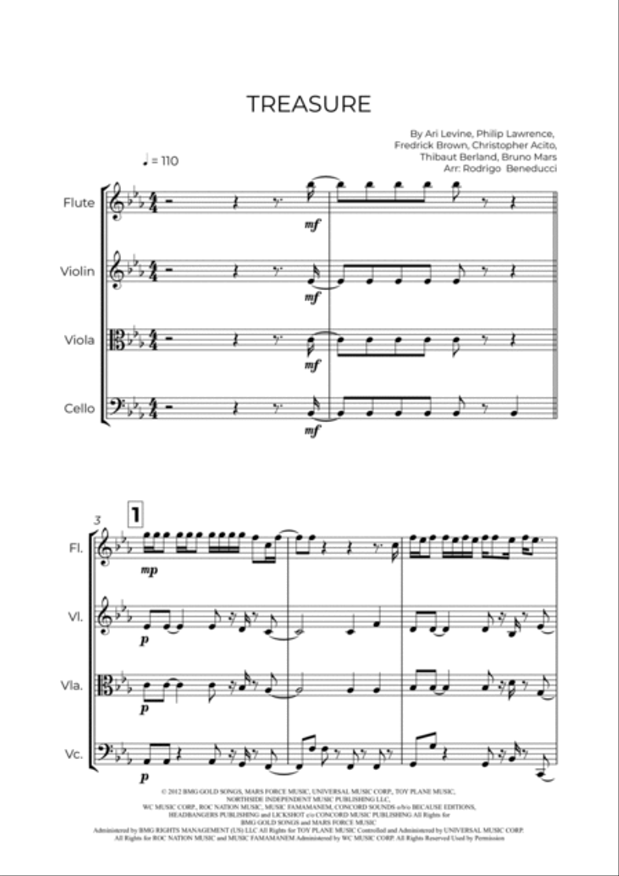 Treasure Treasure Flute scores gallery preview page 2