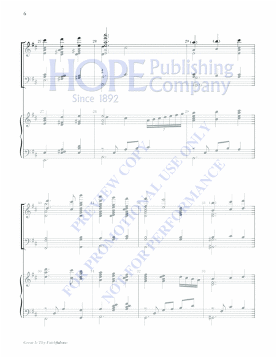 Great Is Thy Faithfulness Piano scores gallery preview page 5