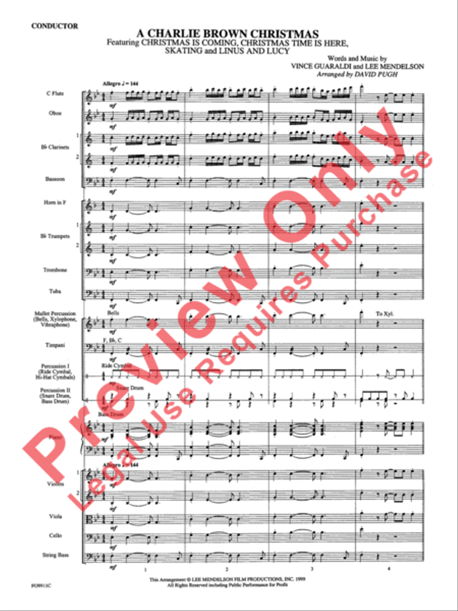 A Charlie Brown Christmas Full Orchestra scores gallery preview page 4