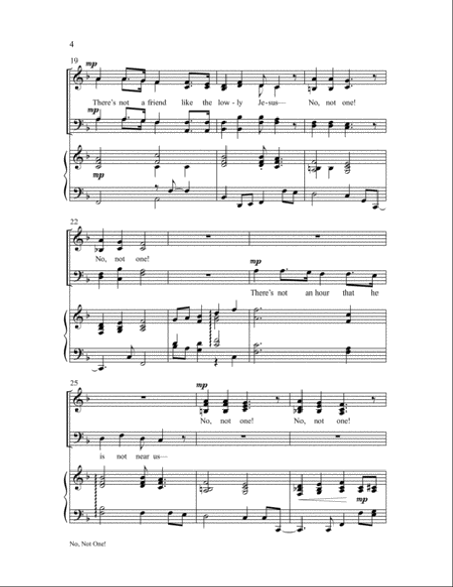 No, Not One! 4-Part scores gallery preview page 5