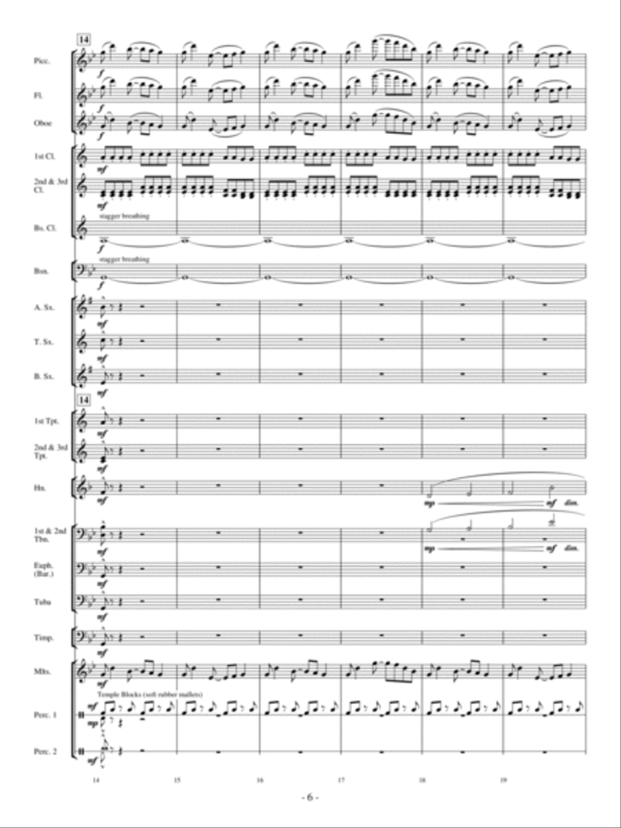 Amid the Great Displace Concert Band scores gallery preview page 5
