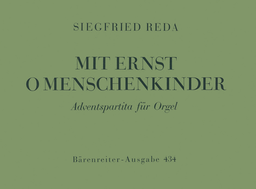 Adventspartita 'Mit Ernst, o Menschenkinder' Organ scores gallery preview page 1