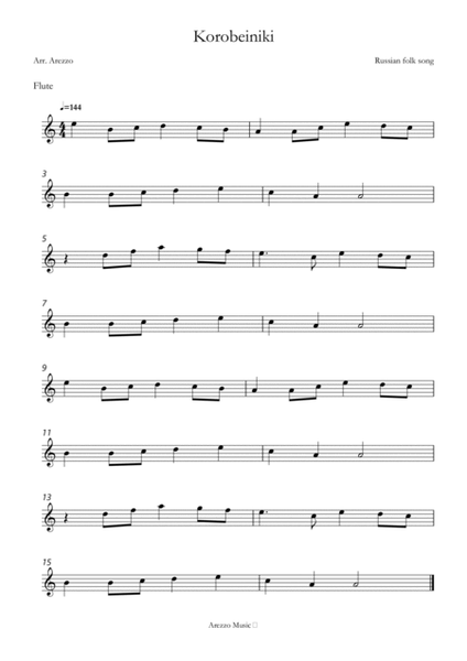 korobeiniki tetris theme for flute and cello sheet music image number null