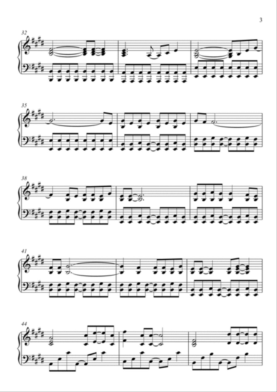 So Far Away Piano Solo scores gallery preview page 3