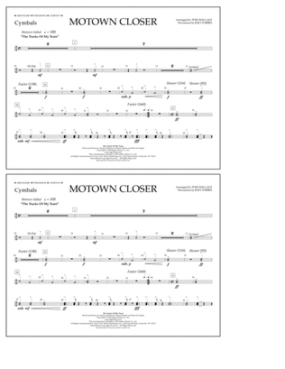 Motown Closer (arr. Tom Wallace) - Cymbals