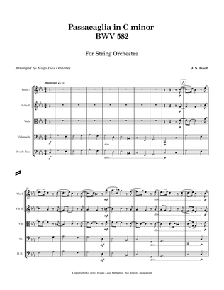 Passacaglia in C minor BWV 582 for String Orchestra