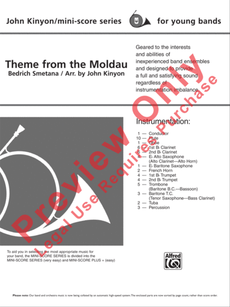Theme from The Moldau Concert Band scores gallery preview page 2