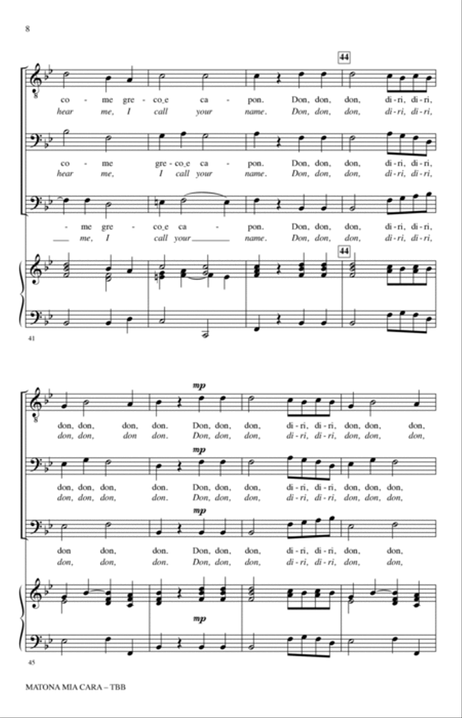 Matona Mia Cara 3-Part scores gallery preview page 6