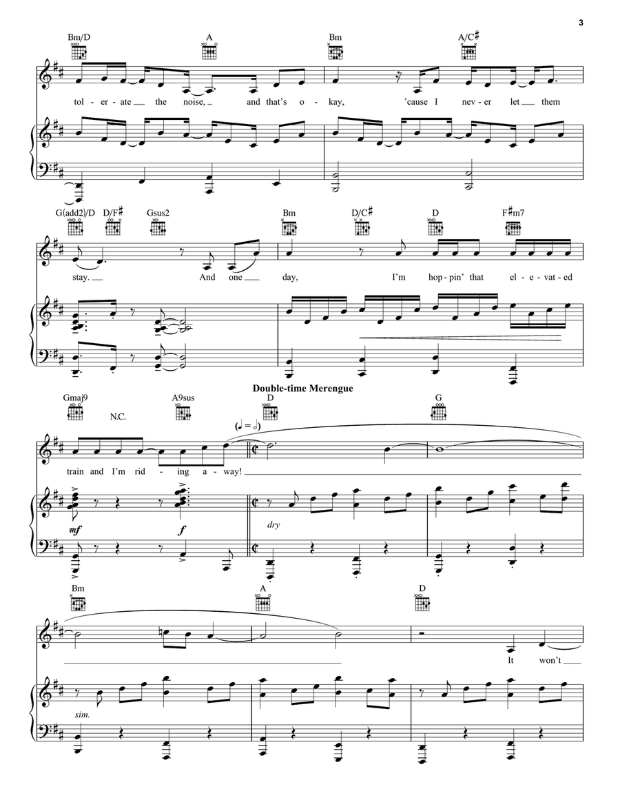 It Won't Be Long Now (from In The Heights: The Musical) Guitar scores gallery preview page 3