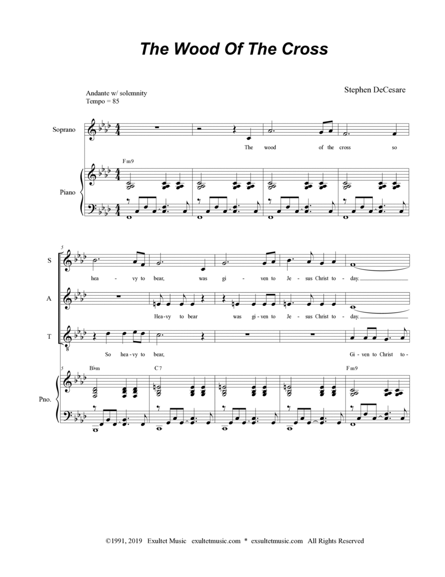 The Wood Of The Cross (SATB) image number null