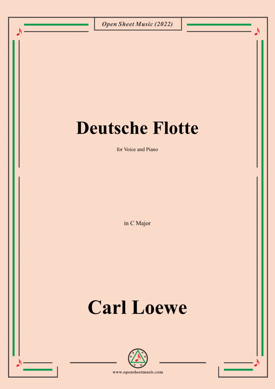 Loewe-Deutsche Flotte,in C Major,for Voice and Piano Voice Solo scores gallery preview page 1