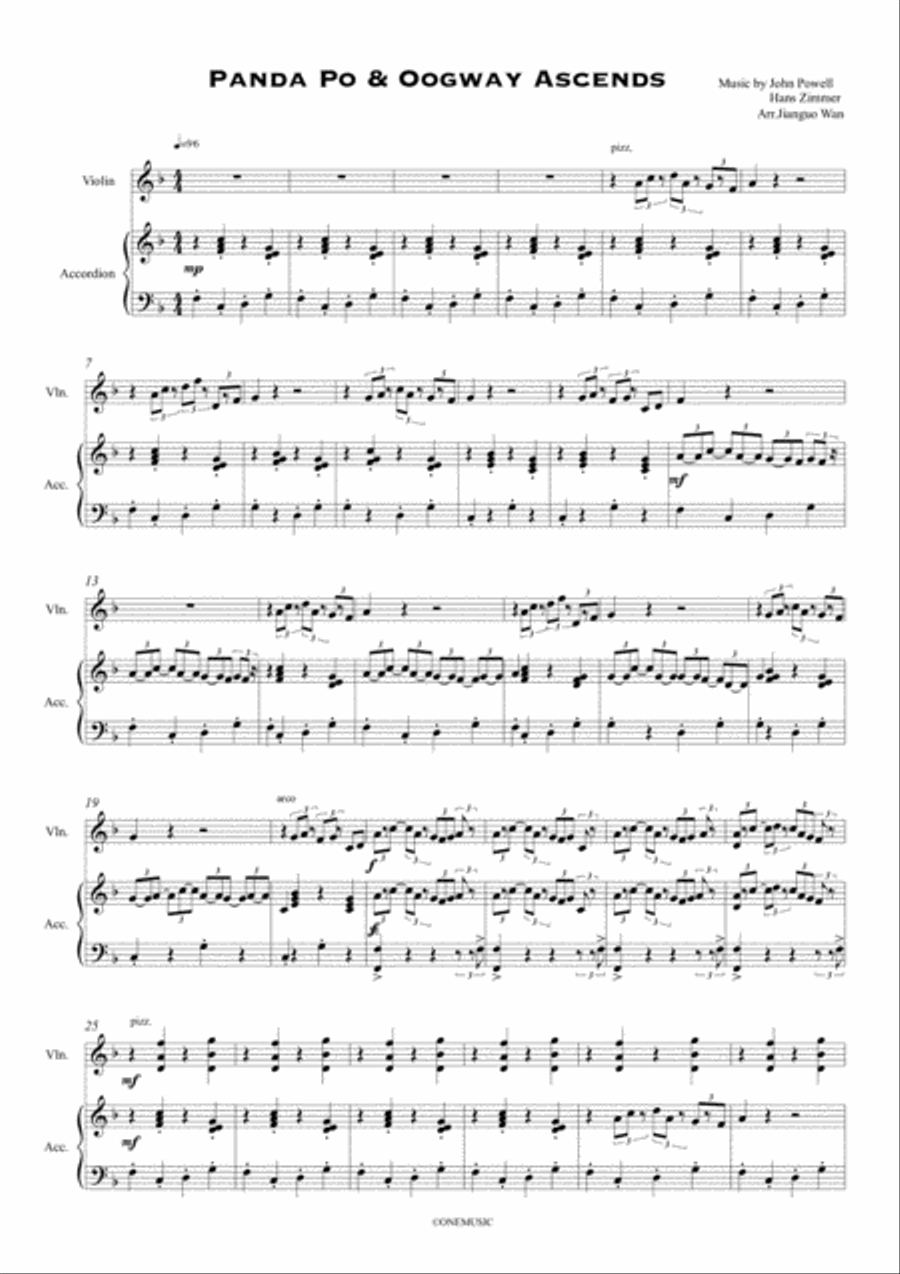 Panda Po Panda Po Small Ensemble scores gallery preview page 1