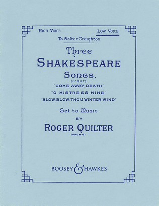 Book cover for Three Shakespeare Songs, Op. 6