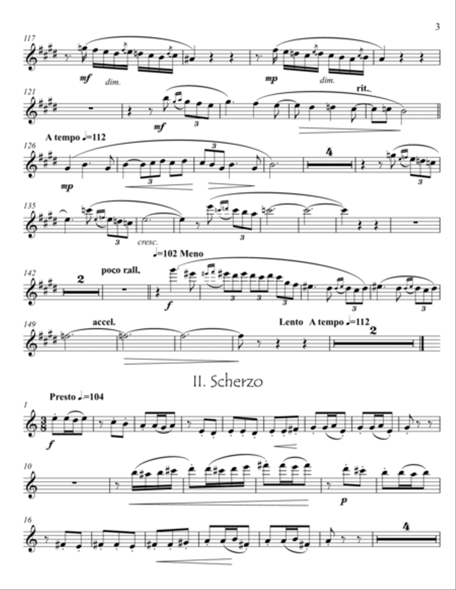 Mel Bonis, Sonata for Flute & Piano Belle Epoque Flute Solo scores gallery preview page 4
