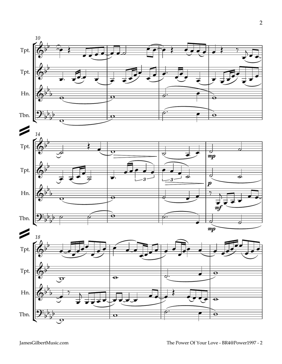 The Power Of Your Love The Power Of Your Love Brass Ensemble scores gallery preview page 3