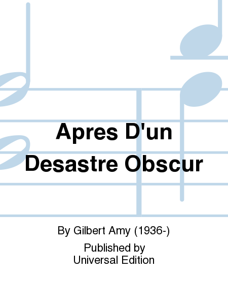 Apres D'Un Desastre Obscur