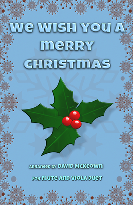 Book cover for We Wish You a Merry Christmas, Jazz Style, for Flute and Viola Duet