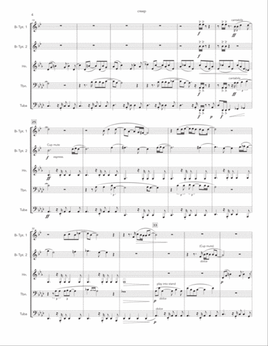 Creep Brass Ensemble scores gallery preview page 4