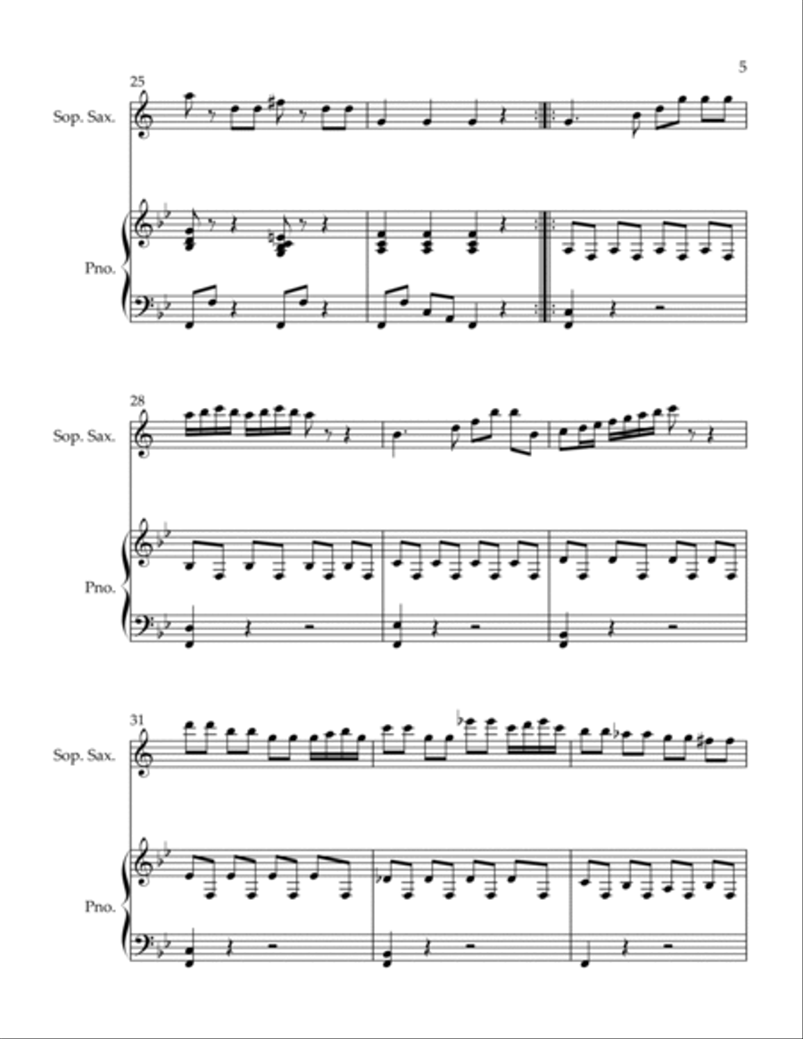 Spiritoso Soprano Saxophone scores gallery preview page 5
