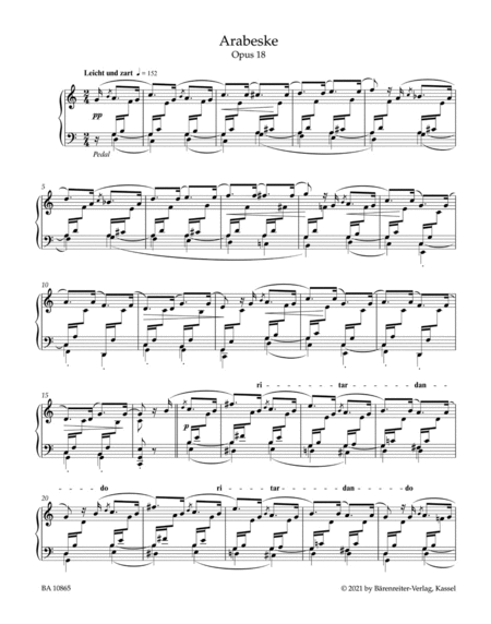 Arabeske, op. 18 / Blumenstück, op. 19 for Piano