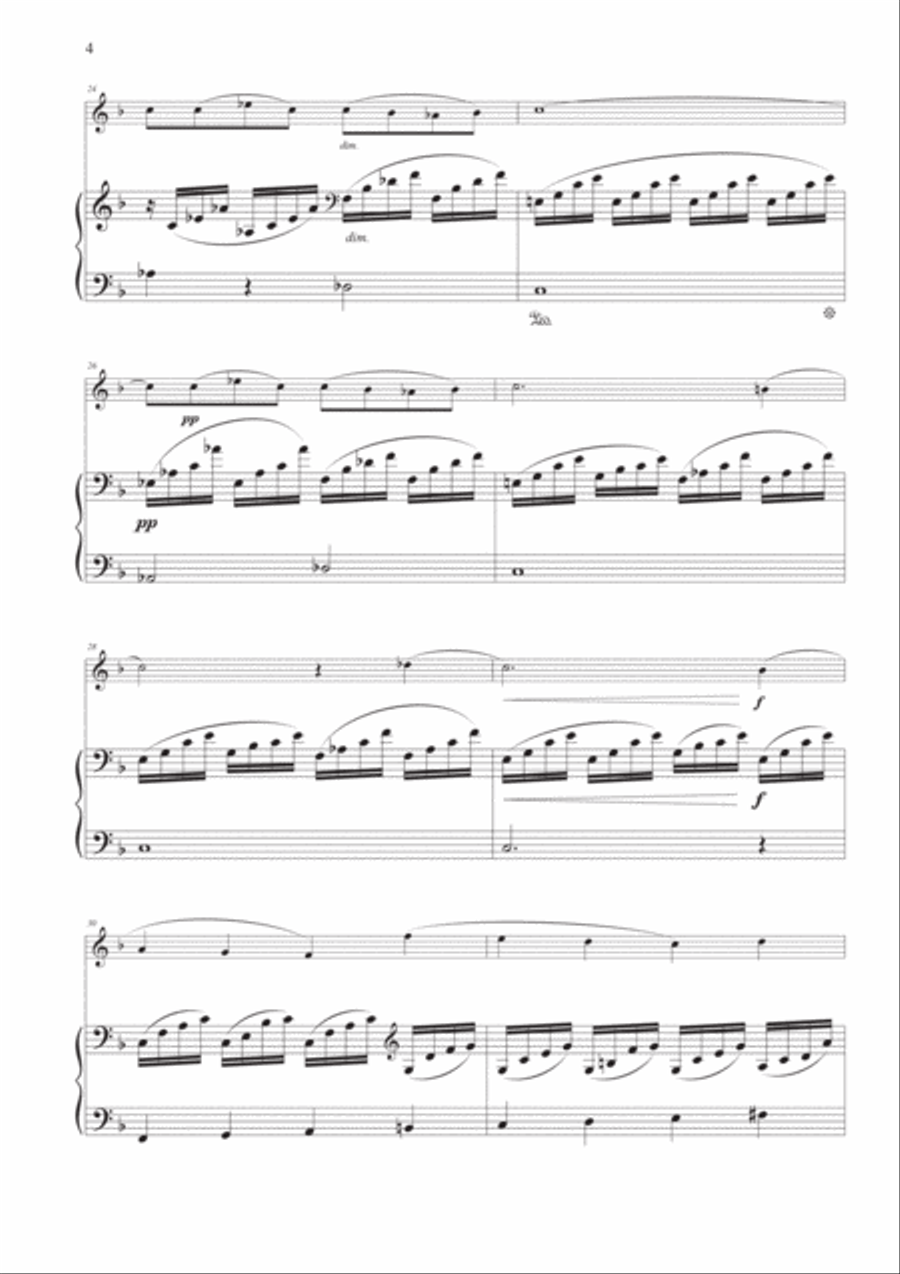Song Without Words Op. 19 No. 1 for Flute and Piano Flute Solo scores gallery preview page 4