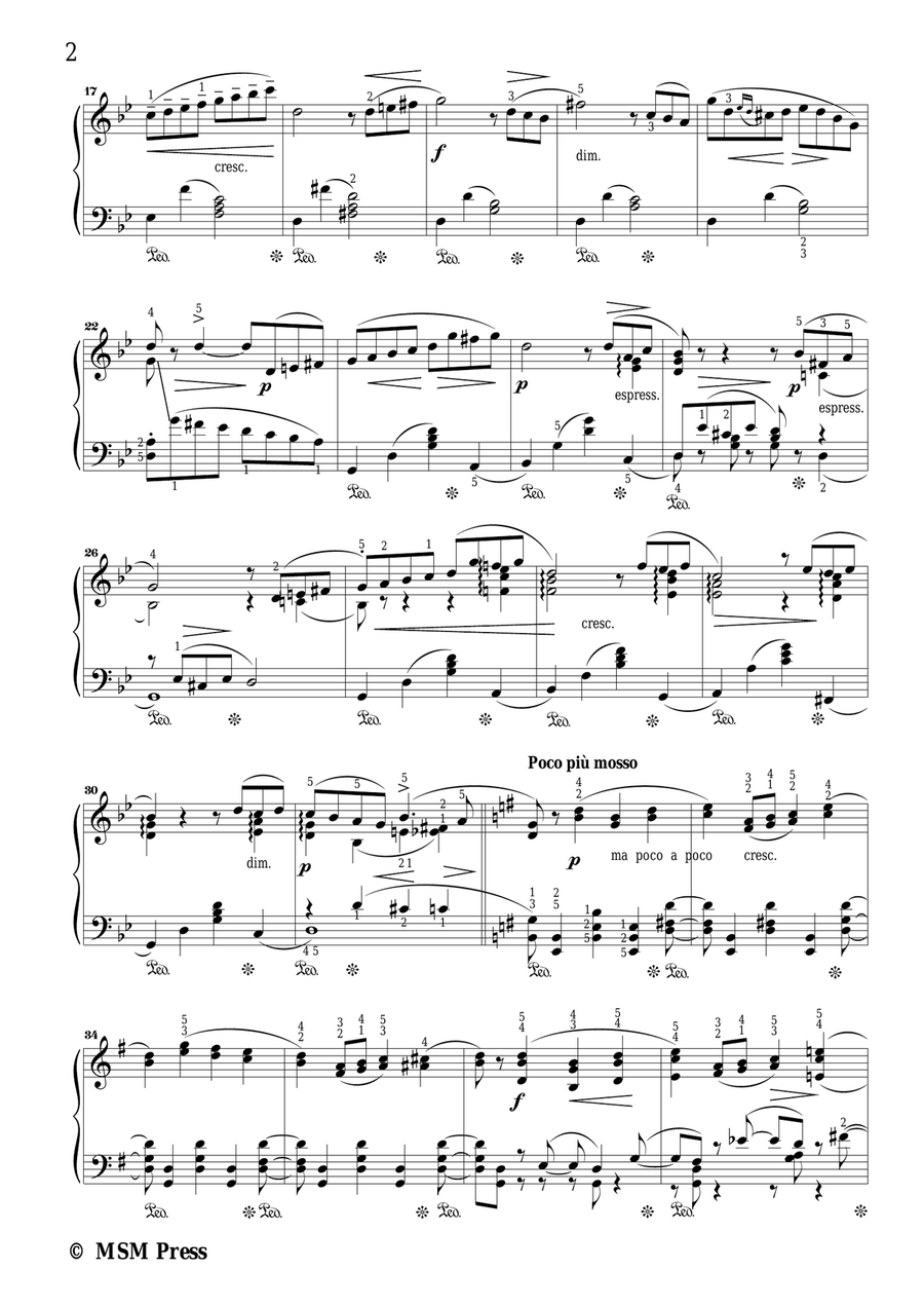 Tchaikovsky-June,Barcarolle,from 'The Seasons',Op.37a No.6,for Piano Piano Solo scores gallery preview page 4