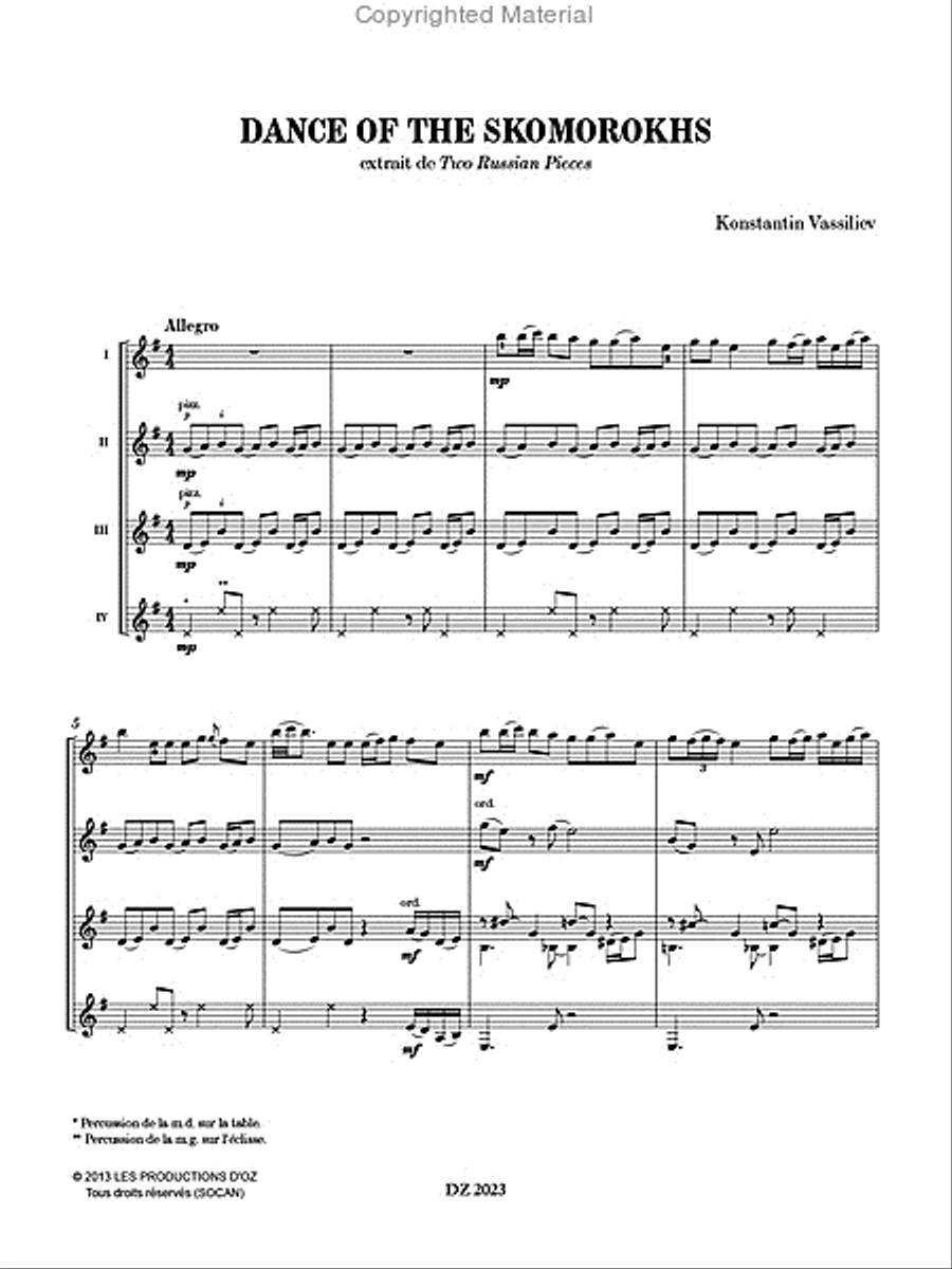 Dance of the Skomorokshs Dance of the Skomorokshs Guitar Ensemble scores gallery preview page 2