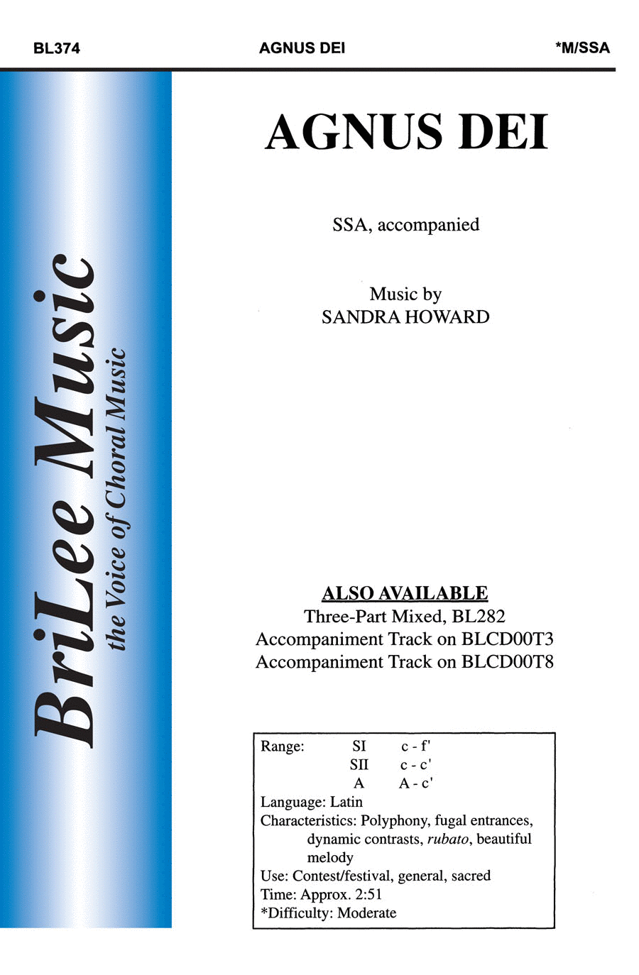 Agnus Dei Agnus Dei SSA scores gallery preview page 1