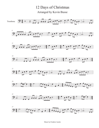 Twelve (12) Days of Christmas - Trombone